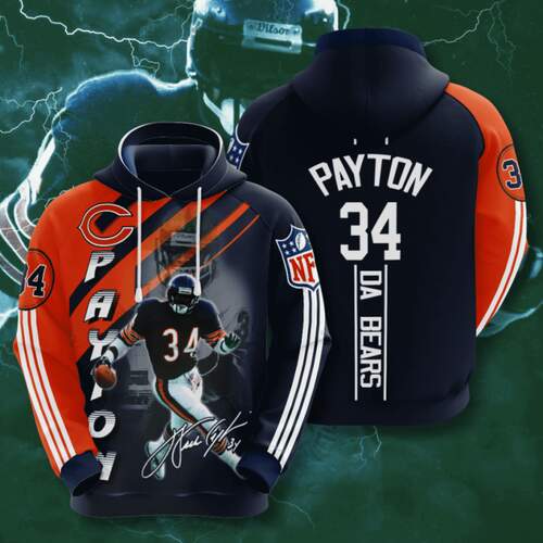 Amazon Sports Team Nfl Chicago Bears Sport All Over Print Hoodie 3D 1