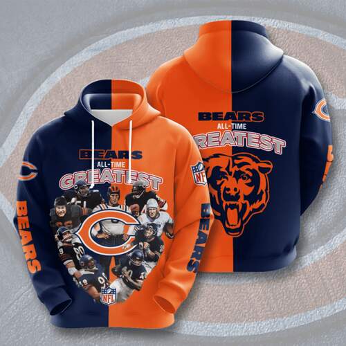 Amazon Sports Team Nfl Chicago Bears Sport All Over Print Hoodie 3D 9