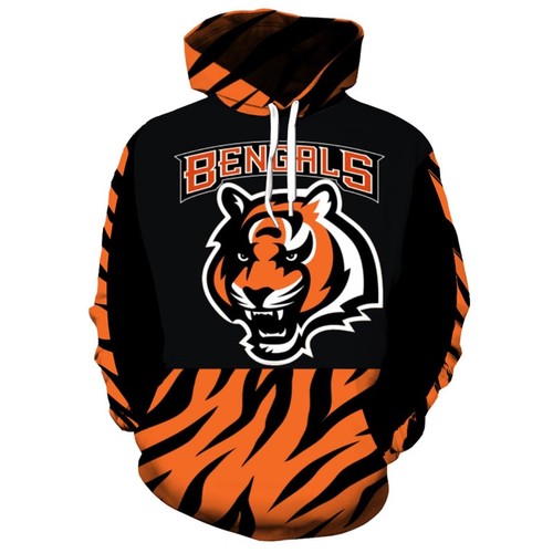 Amazon Sports Team Nfl Cincinnati Bengals Sport All Over Print Hoodie 3D 5