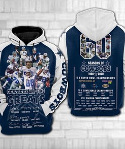 Amazon Sports Team Nfl Dallas Cowboys All Time Greats Hoodie 3D