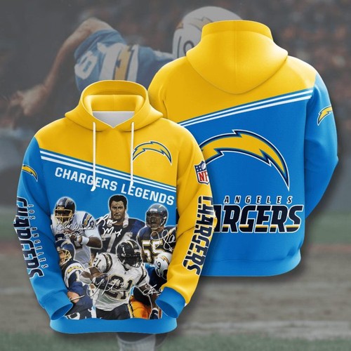 Amazon Sports Team Nfl Los Angeles Chargers Sport All Over Print Hoodie 3D 5