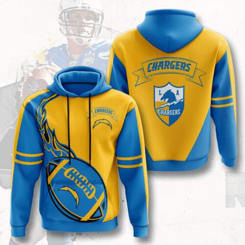Amazon Sports Team Nfl Los Angeles Chargers Sport All Over Print Hoodie 3D 8