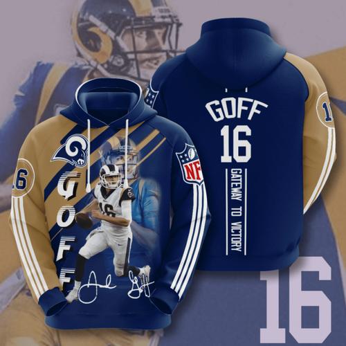 Amazon Sports Team Nfl Los Angeles Rams Sport All Over Print Hoodie 3D 4
