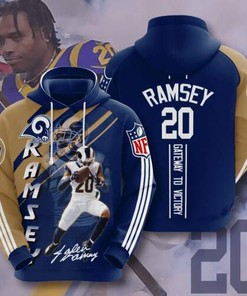 Amazon Sports Team Nfl Los Angeles Rams Sport All Over Print Hoodie 3D 6