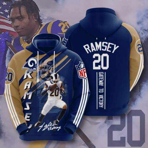 Amazon Sports Team Nfl Los Angeles Rams Sport All Over Print Hoodie 3D 6