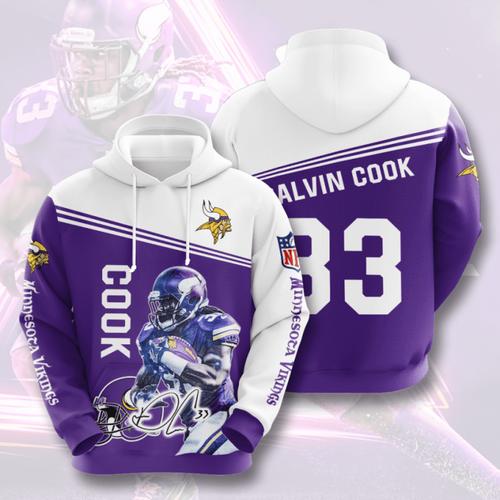 Amazon Sports Team Nfl Minnesota Vikings Sport All Over Print Hoodie 3D 10