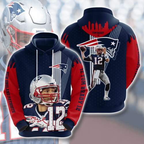 Amazon Sports Team Nfl New England Patriots Sport All Over Print Hoodie 3D 10