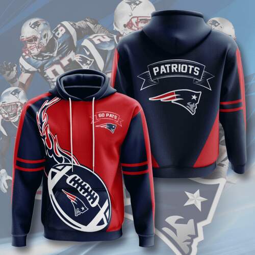 Amazon Sports Team Nfl New England Patriots Sport All Over Print Hoodie 3D 5