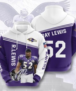Amazon Sports Team Ray Lewis Baltimore Ravens Hoodie 3D