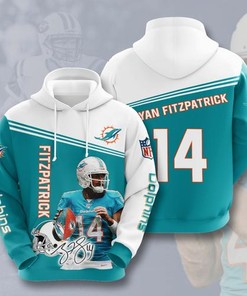 Amazon Sports Team Ryan Fitzpatrick Miami Dolphins Hoodie 3D