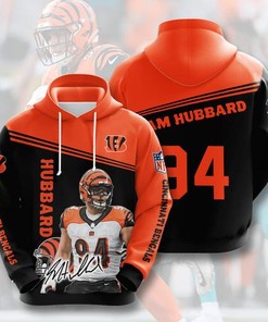 Amazon Sports Team Sam Hubbard Cincinnati Bengals Hoodie 3D
