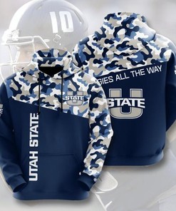 Amazon Sports Team Utah State Aggies Camo Hoodie 3D