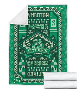 Ambition Power Cunning Quality Slytherin Sherpa Fleece Blanket Gifts for Family, for Couple