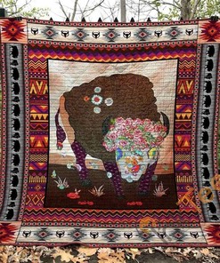 American Bison Quilt Blanket Bedding Set