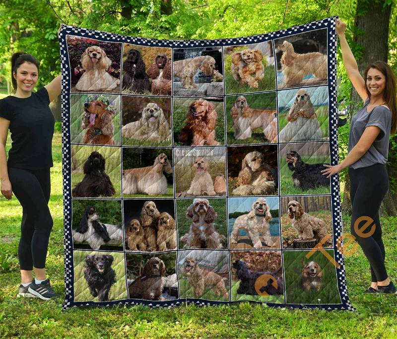 American Cocker Spaniel Quilt Blanket Bedding Set