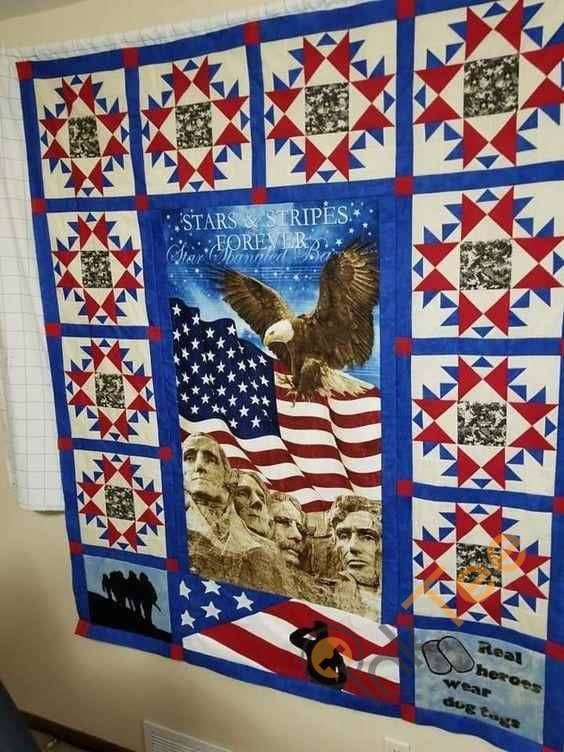 American Eagle Quilt Blanket Bedding Set