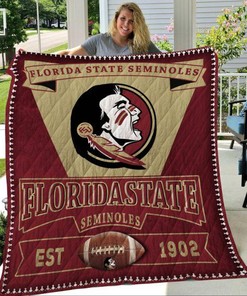 American Football Florida State Seminoles Quilt Blanket