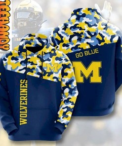 American Football Michigan Wolverines 3D Hoodie