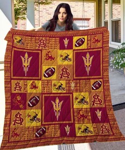 American Football Ncaa Arizona State Sun Devils Great Quilt Blanket Bedding Set