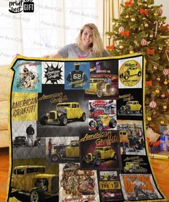 American Graffiti Vintage Poster Quilt Blanket Bedding Set