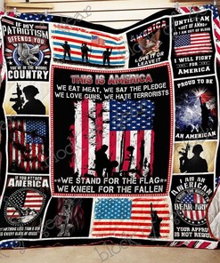 American Patriot Quilt Blanket Bedding Set
