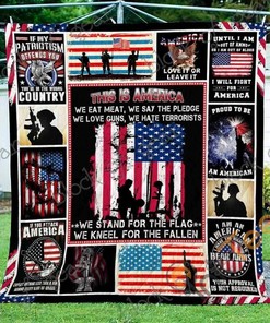 American Patriot Quilt Blanket Bedding Set