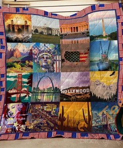 American Pride Quilt Blanket And Bedding Set Option