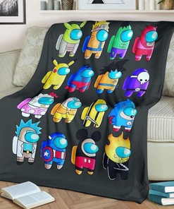 Among Us Fleece Blanket Gift For Fan, Quilt Blanket Bedding Set Gift68
