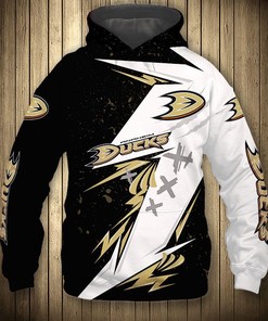 Anaheim Ducks Hoodie 3D Thunder Design Pullover Nhl