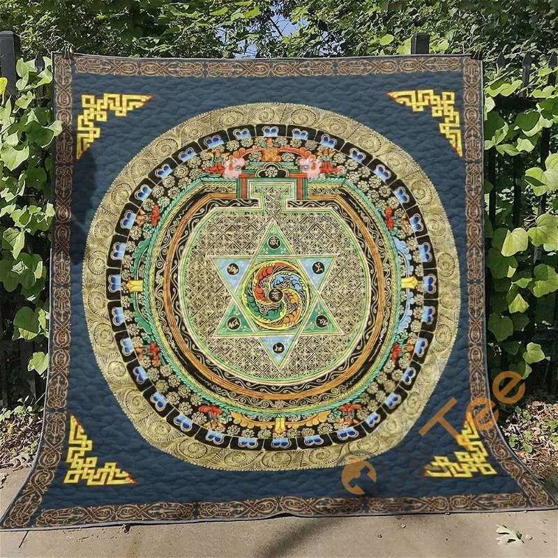 Ancient Pagan Calendar Inspired Quilt Blanket Bedding Set