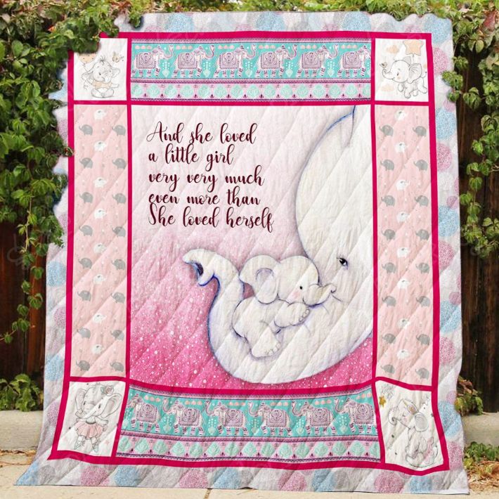 And She A Little Girl Very Very Much More Than She Herself Elephant Quilt Blanket Bedding Set