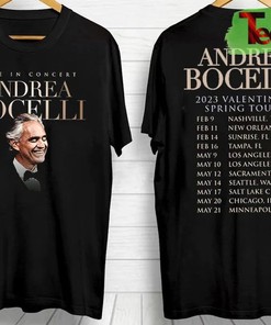Andrea Bocelli 2023 Valentine And Spring Tour Favorite T-Shirt