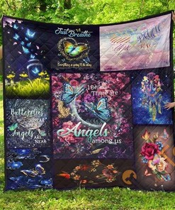 Angelic Beauty: Butterfly Premium Angels Pp026 Quilt Blanket Bedding Set with Pillowcases