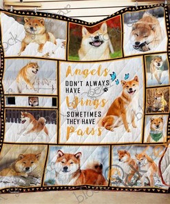 Angels Don’T Always Have Wings, Sometimes They Have Paws Quilt Blanket Bedding Set