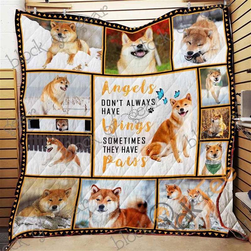 Angels Don’T Always Have Wings, Sometimes They Have Paws Quilt Blanket Bedding Set