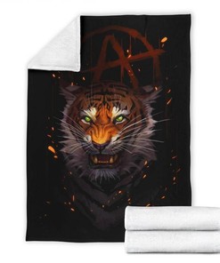 Angry Face Tiger Amazing Tiger Lover Sherpa Fleece Blanket Gifts for Family, for Couple