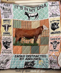 Angus Is My Spirit Animal Quilt Blanket Bedding Set