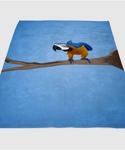 Animal Bird Sherpa Fleece Blanket Gifts for Family, for Couple