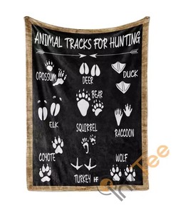 Animal Tracks For Hunting Sherpa Fleece Blanket Gifts for Family, for Couple