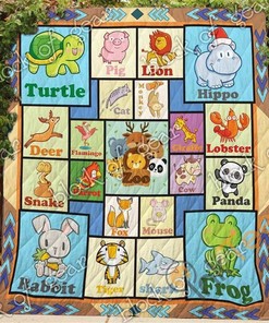 Animals Quilt Blanket Bedding Set