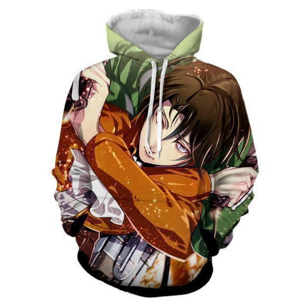 Anime Attack On Titan Levi Ackerman 3D Hoodie