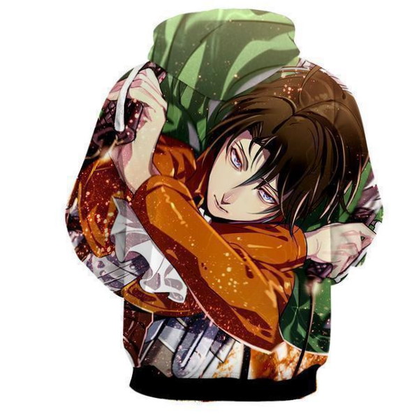 Anime Attack On Titan Levi Ackerman 3D Hoodie - Image 2