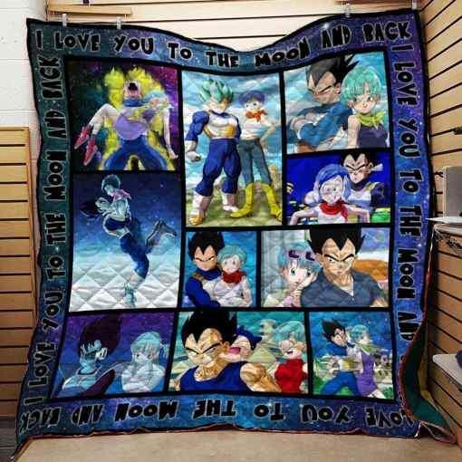 Anime Dragon Ball Vegeta Quilt Blanket Bedding Set