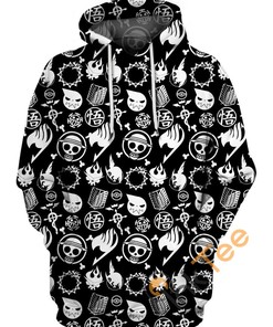 Anime Symbols Hoodie 3D