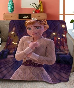 Anna Disney Frozen Quilt Blanket Bedding Set for Home Décor