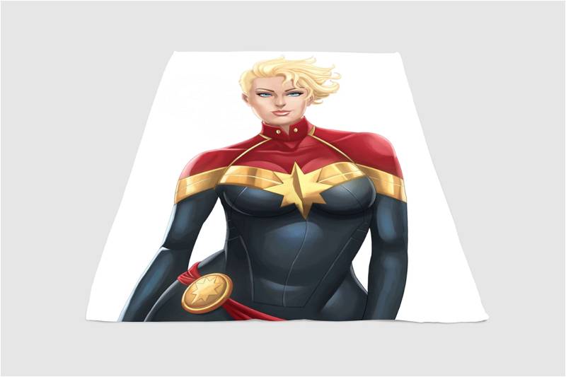 Another Captain Marvel Sherpa Fleece Blanket Gifts for Family, for Couple