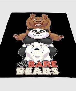 Another Style We Bare Bears Sherpa Fleece Blanket Gifts for Family, for Couple