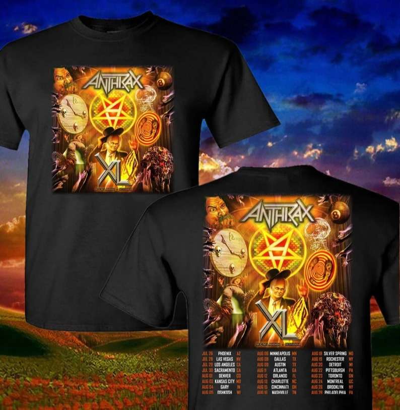 Anthrax Music North American Summer World Tour 2022 T-Shirt