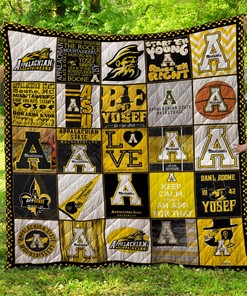 Appalachian State Mountaineers Quilt Blanket Bedding Set Fan Gift