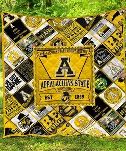 Appalachian State Mountaineers Quilt Blanket Bedding Set Gifts for App State Fans
